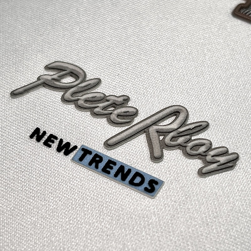 Luxurious High Density Letter Logo Patch for Fashionswear T-shirt