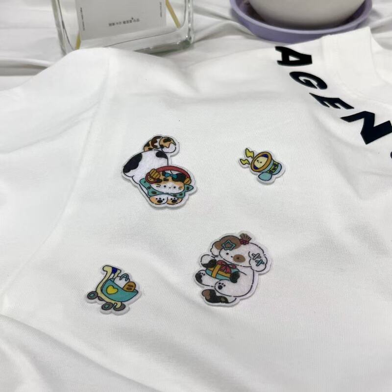 Customised DIY Iron-on and Stick-on Non-woven Fabric Stickers