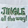 Shiny Silver Glitter on Green Letter Prints