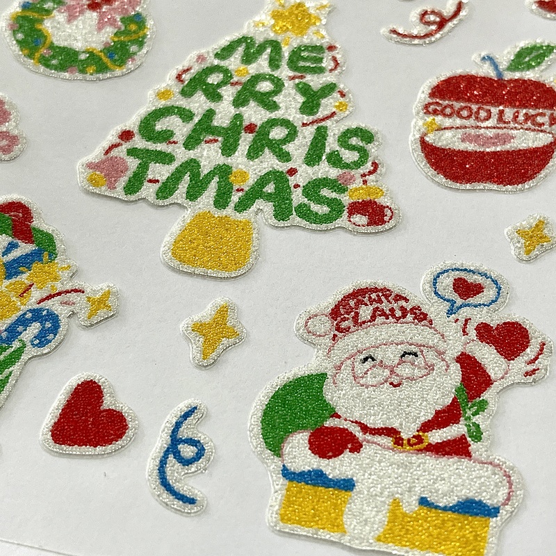 3D In-stock Customizable Chirstmas Season Caviar Stickers for DIY Handicrafts