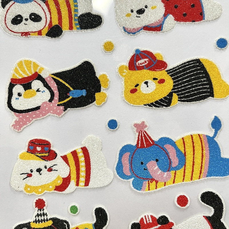 3D In-stock Customizable Adorable Animal Caviar Stickers for DIY Handicrafts
