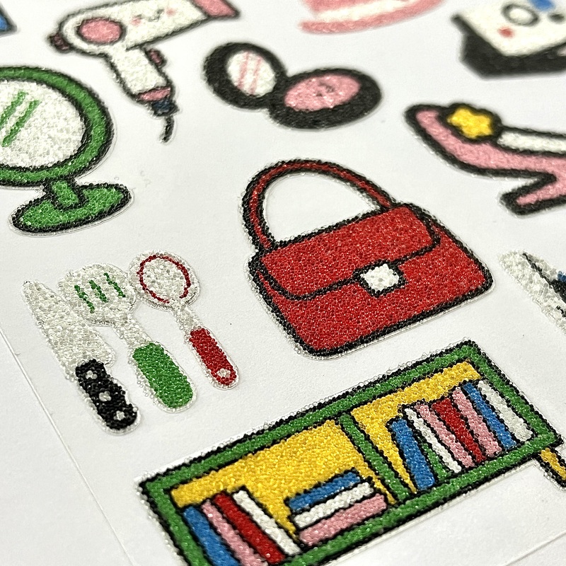 In-stock Customizable Vibrant Caviar Stickers for Journal Handicrafts