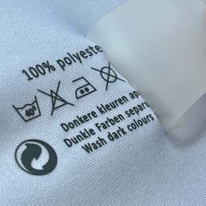 Iron on Sticker Wash Care Label for Cloth 