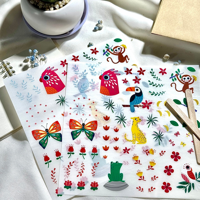 Customised Various Styles of Rub-on Stickers for Decorating Books And Gifts