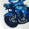 Blue Animal Rubber Silicone Iron-on Patches Club Badges for Children's Teamwear Uniform Caps