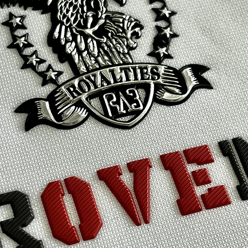 Metallic Eagle-themed Iron-on Badge