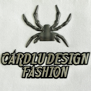 Textured Spider Motif Fashion TPU Badge