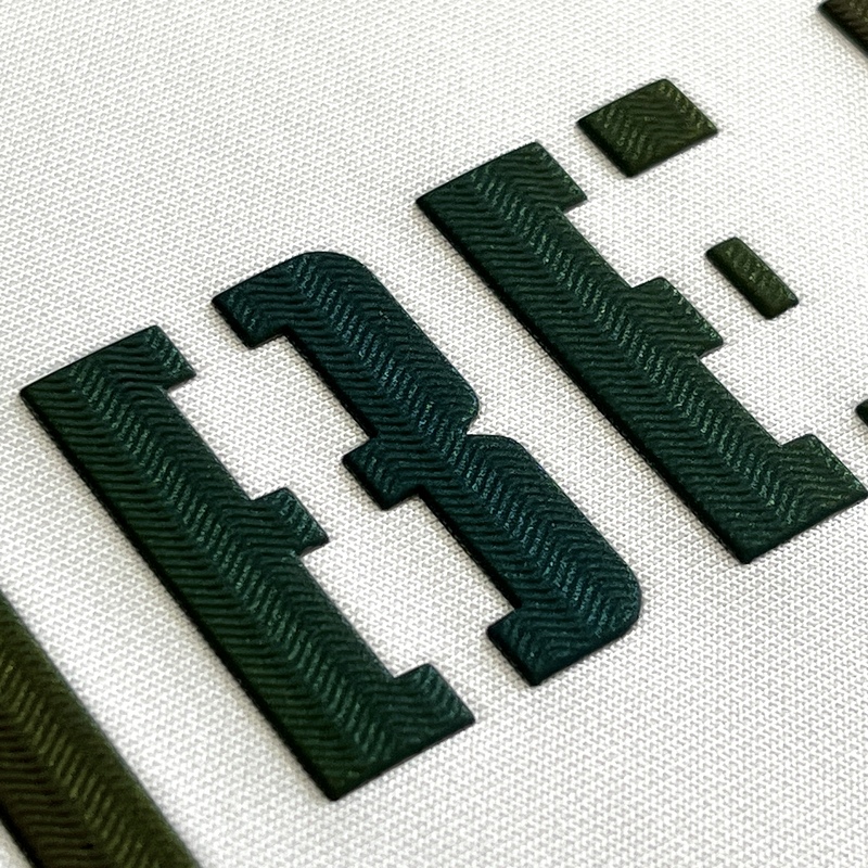Colorful Reflective Letters Embossed Iron-on Badge