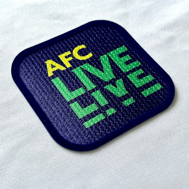 Square Flock And Tatami Fabric Badge for Sportswear Decoration