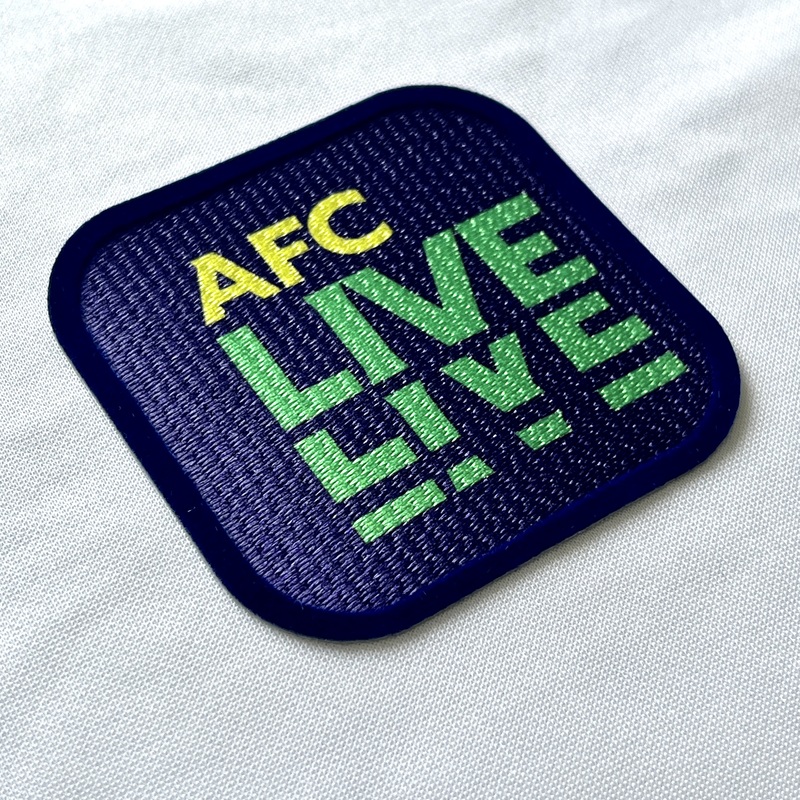 Square Flock And Tatami Fabric Badge for Sportswear Decoration