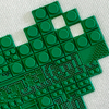 Love-shaped Green Raised Silicone patch for Clothing Pattern Design