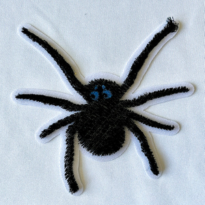 Black Spider Pattern Design Embroidery Patch for Backpack Decoration