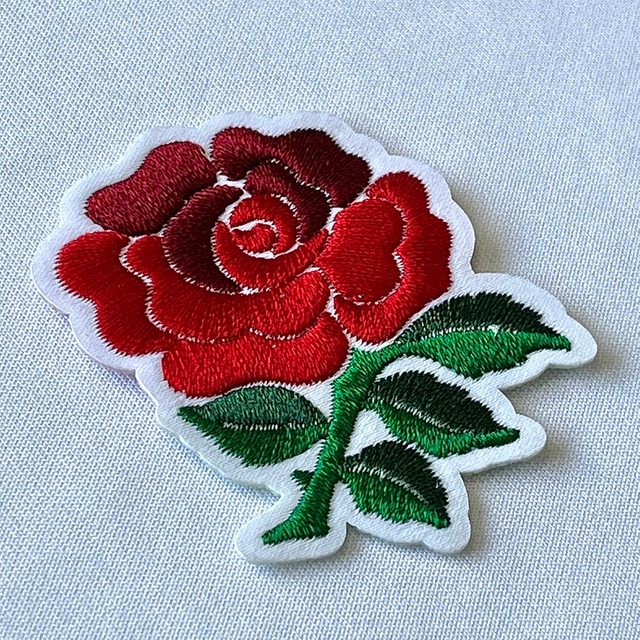 Red Rose Embroidery Patches for Bag and Garment Decoration