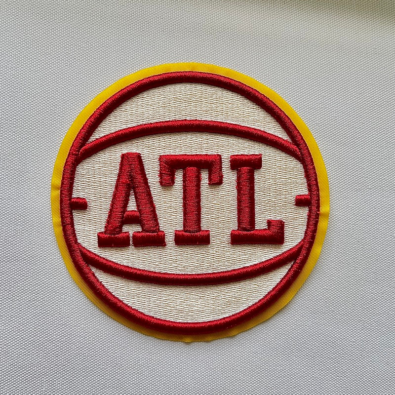 ATL Atlanta Hawks Logo Basketball Embroider Patch