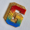 Rainbow Gradient Letters Embroidery Patch for Trendy Clothing