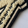 Mint White And Black Border Letter Design Embroidery Patch for Karting Hat Logo