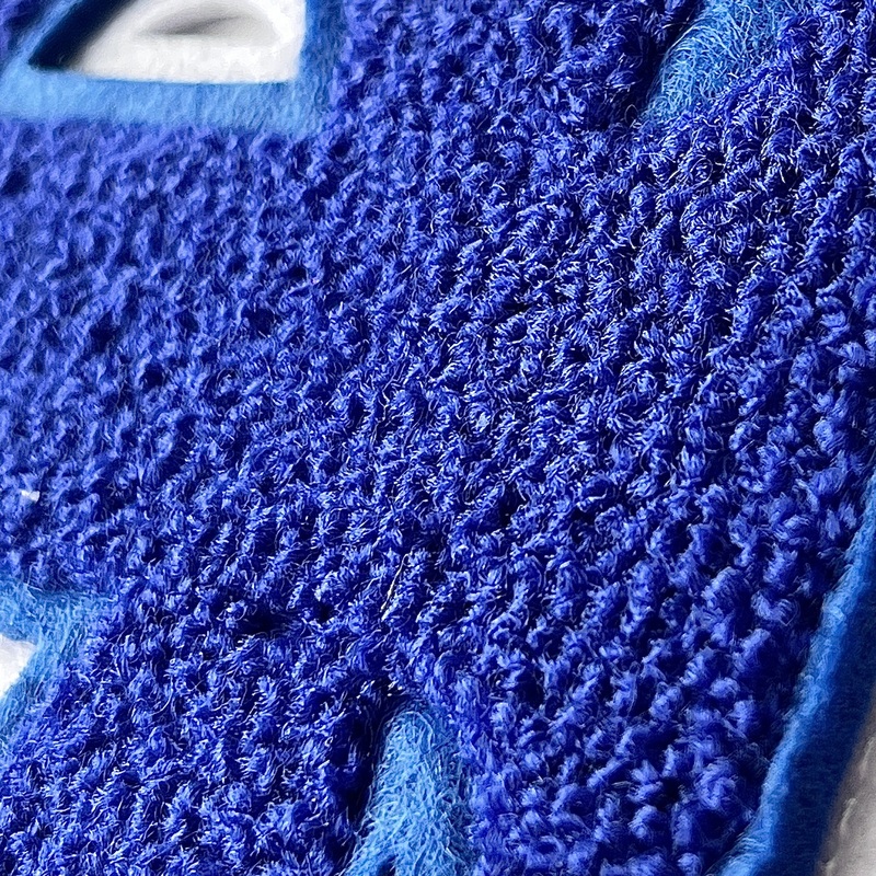 Blue Creative Unique Design Logo Embroidery Patch for Children's Sweatshirt Combination