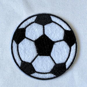 Football Pattern Round Embroidery Patch for Sportswear Decoration