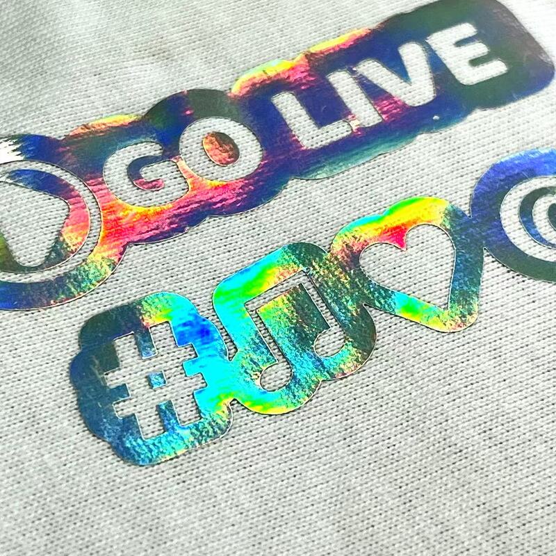 Holographic Finish Logo Laser Heat Transfer For Home Textiles