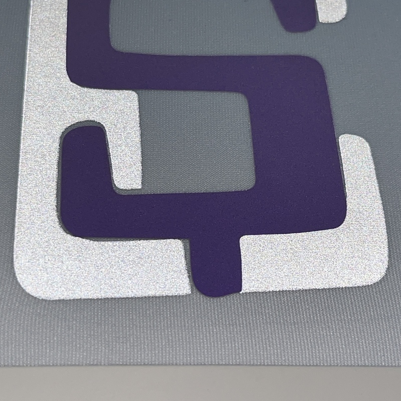 Custom Purple Letter Reflective Heat Transfers for Jersey Series