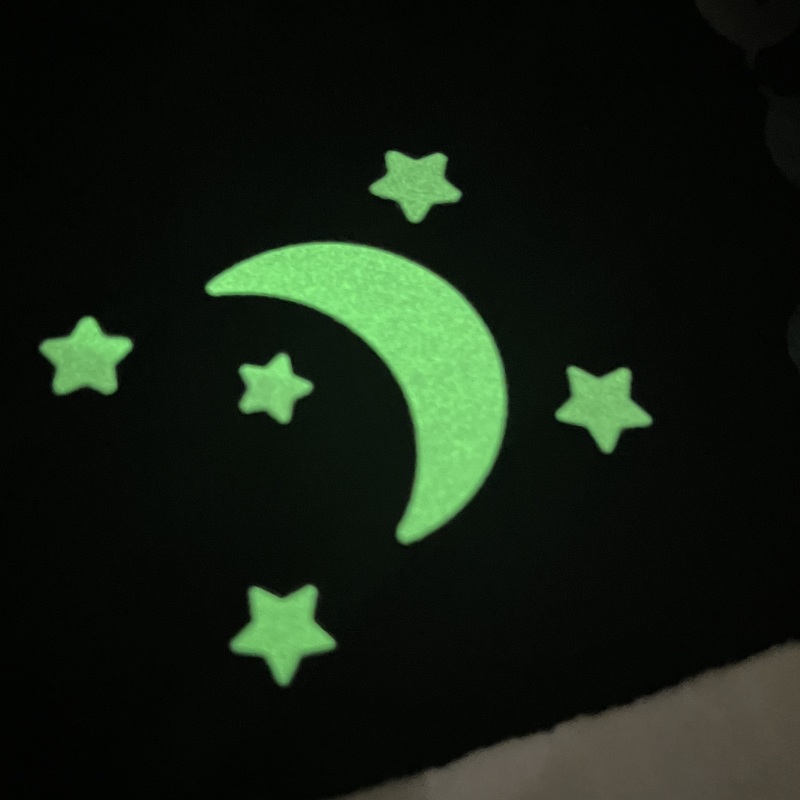 Starry Sky Pattern Glow In-the-dark Heat Transfers for Children's Clothing Design