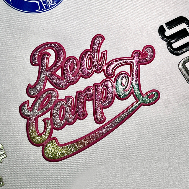 Glitter Heat Transfer TPU Patch for T-shirt Logo
