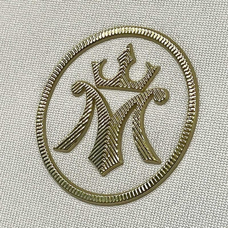 Customization Metallic Golden Textured Iron-on TPU Patches 