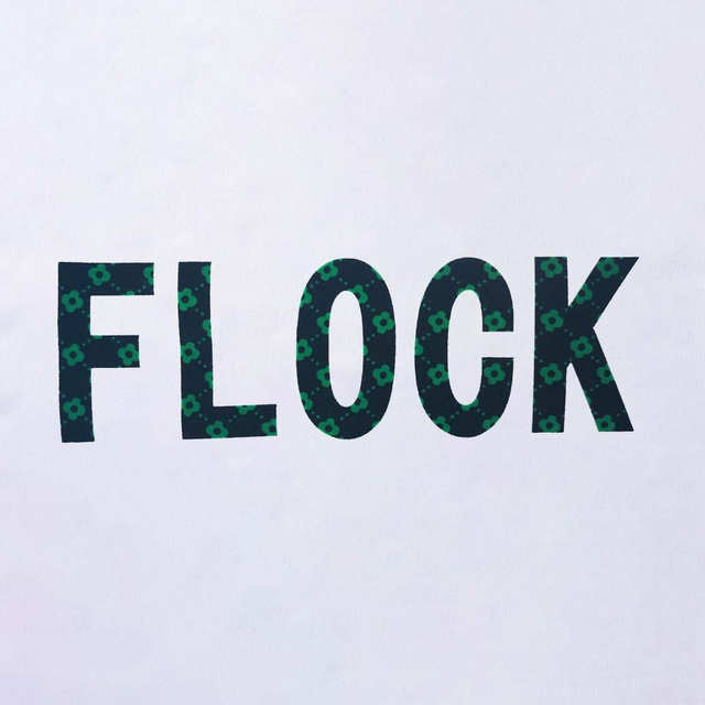 Raised Green Patterned Flock Iron-on Letters Flock Vinyl Heat Transfer HTV for Garments Bags Shirts Toys