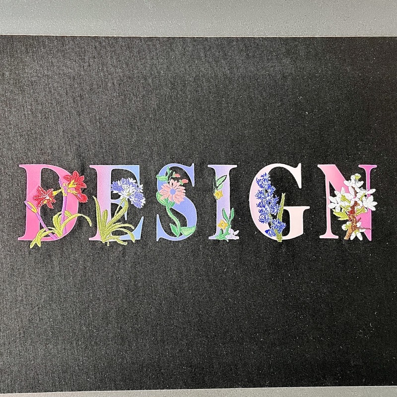 Floral Embroideried High Density Letters