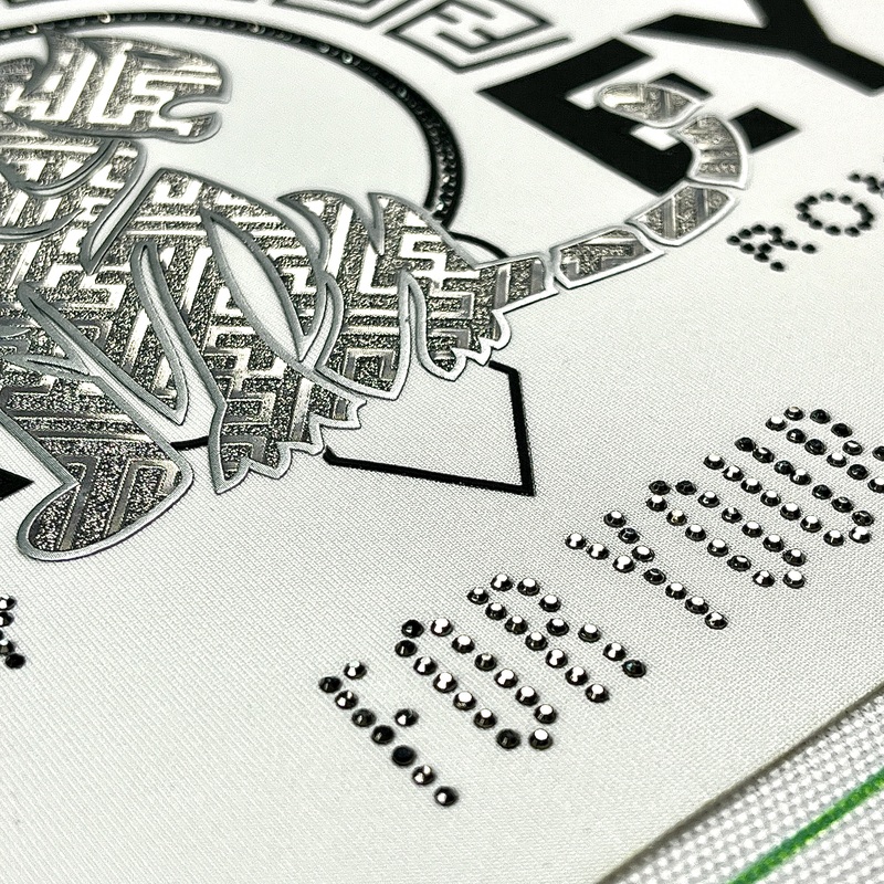 3D Custom High-density Rhinestone Glitter Tiger Heat Transfer for Fashionwear Garment