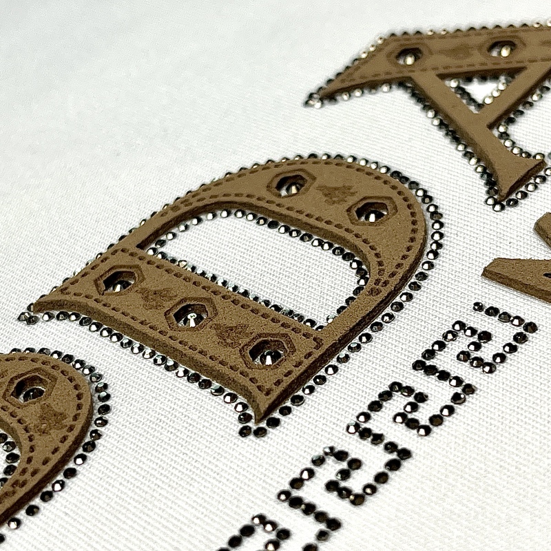 3D Alphabet Heat Transfer Labels with Fabric Embossed Letters for Fashion Brands