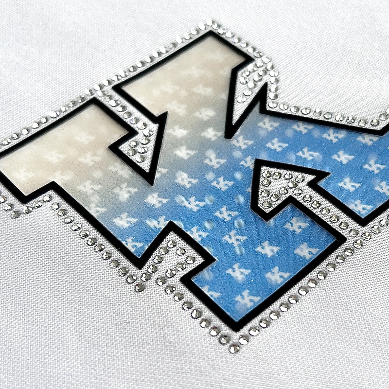 3D Custom Raster Letters with Gradient Colour Heat Transfer for Fashionwear 