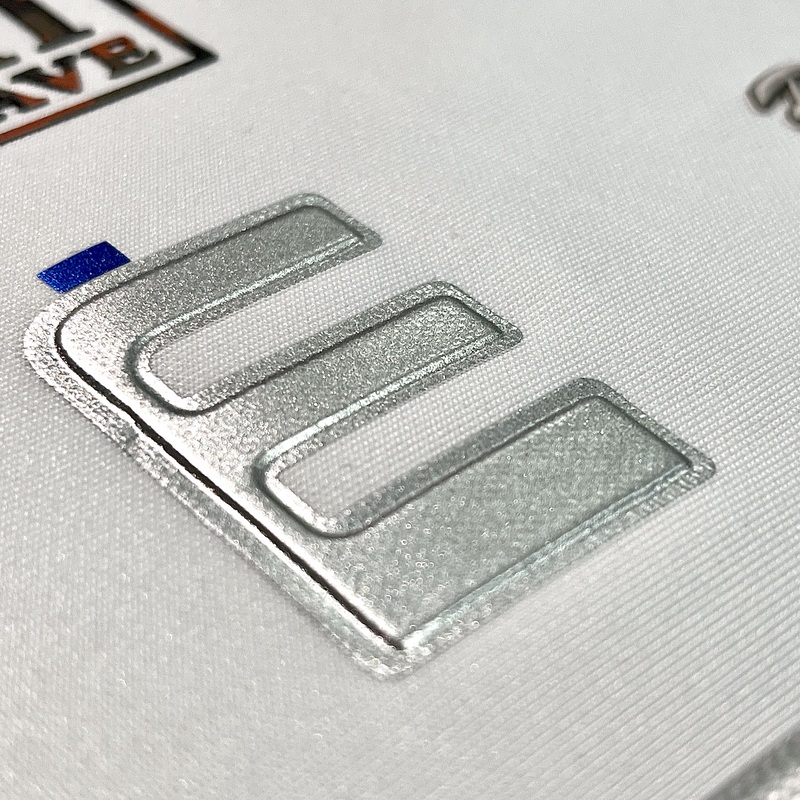 3D Silver Two-layer Heat Transfer Letter Logo Patch 