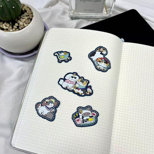 In-stock DIY Iron-on and Stick-on Demin Cartoon Sticker