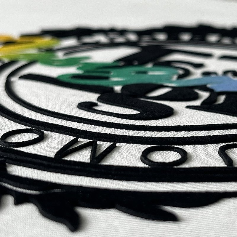 3D Custom Gradient Full Colour Flock Heat Transfer for Fashionwear 