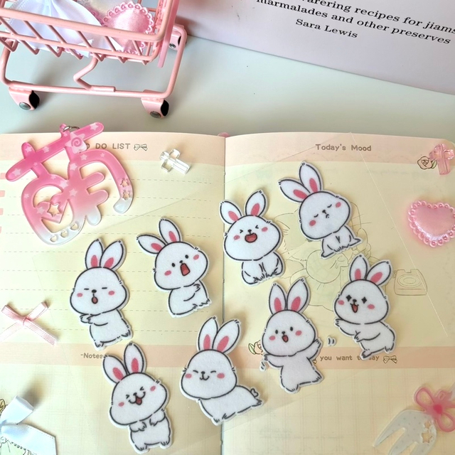 Customised DIY Adorable Animal Furry Stickers for Journal Handicrafts