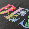 3D Floral Heat Transfer Labels Multi-Colour Raised Letters with Embroidery For Fashion Brands