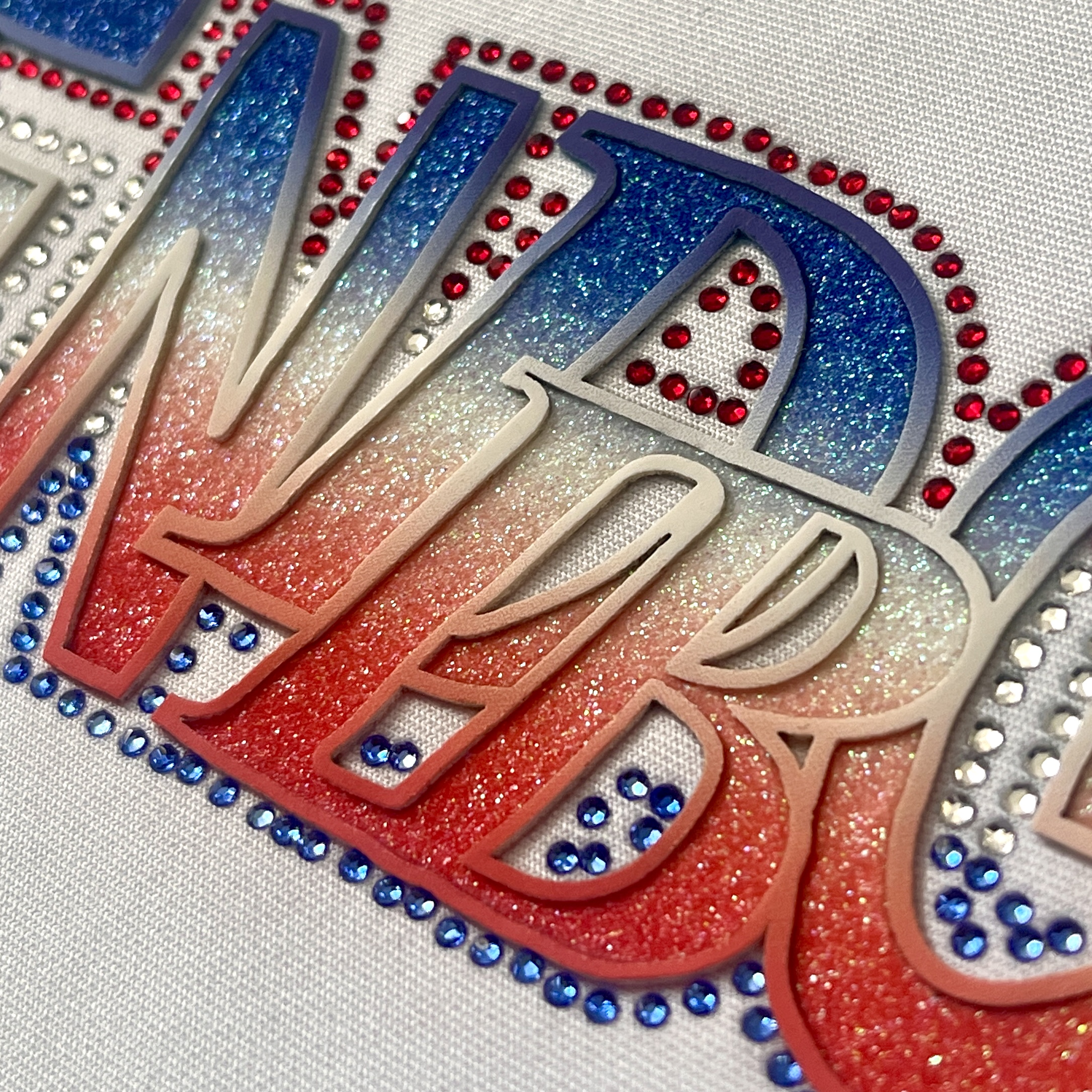 Gradient Glitter Letter Patch Heat Transfer