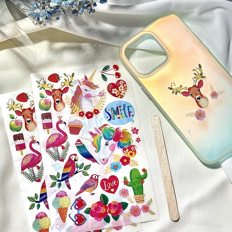 Customised Vivid Jungle Rub-on Stickers for Decorating Scrapbooking